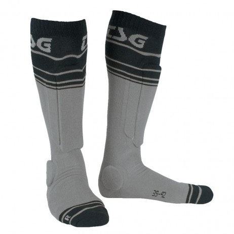 CHAUSSETTES PROTEGE TIBIA / MALEOLE TSG RIOT GRISE (paire)