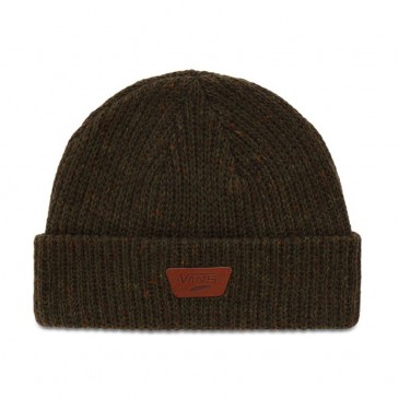 BONNET VANS KAKI PATCH CUIR