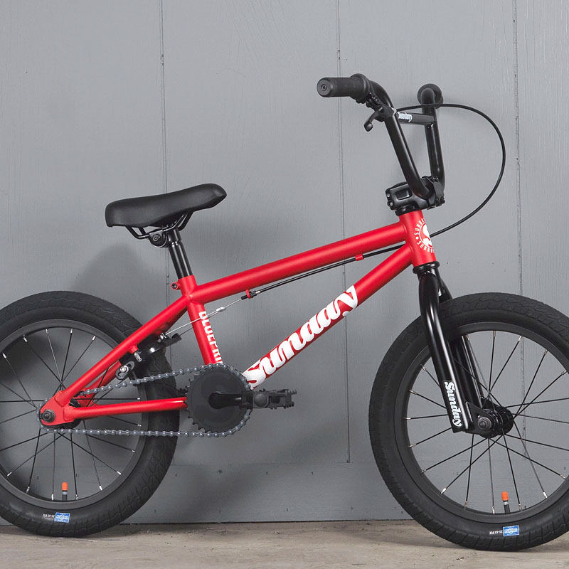 all red bmx bike