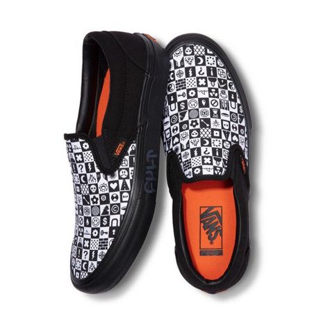 VANS x CULT SLIP ON PRO BLACK - BROS 