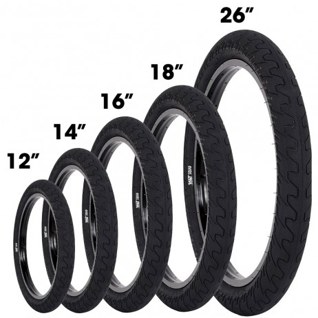 BMX TIRE RANT SQUAD BLACK 12, 14, 16, 18, 26