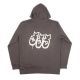 ZIP UP HOODIE BSD SECOND STRIKE GRAPHITE