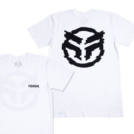 T-SHIRT FEDERAL GLITCHED WHITE