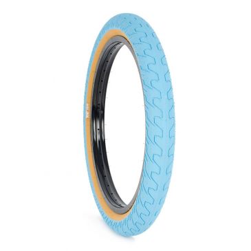 BMX TIRE RANT SQUAD BLUE TAN WALL