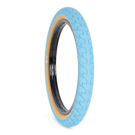 BMX TIRE RANT SQUAD BLUE TAN WALL