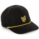 S&M GOLD ROPE DAD HAT BLACK WITH SHARPIE SHIELD