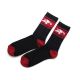 CHAUSSETTE ANIMAL BLACK RED