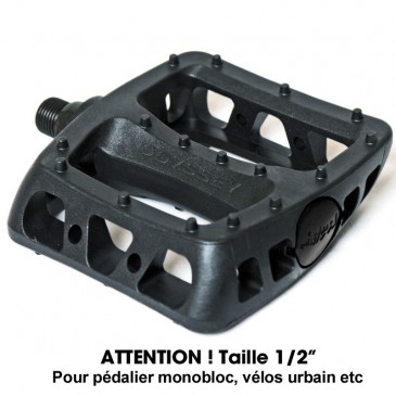 PEDALE BMX ODYSSEY TWISTED / ATTENTION TAILLE : 1/2" (PAS CLASSIQUE).