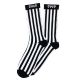 CULT SOCKS VERTICAL STRIPES BLACK WHITE