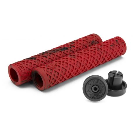 CINEMA BMX GRIPS INTERLACE RED BLACK SPLASH