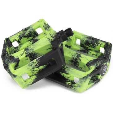 PEDALES MISSION BMX IMPULSE PLASTIQUE BLACK/GREEN