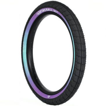 BMX TIRE ECLAT FIREBALL BLACK PURPLE TEAL FADE