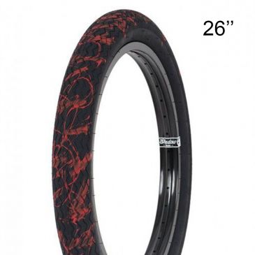 BMX TIRE SUBROSA SAWTOOTH BLOOD SPLATTER