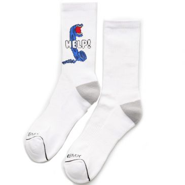 ETNIES X KINK BMX SOCKS HELP WHITE