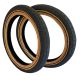 PAIR OF BMX TIRE 16" FITBIKECO TAN WALL