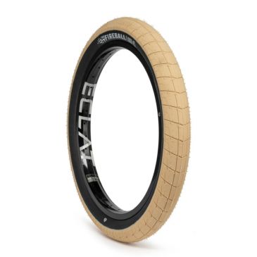 BMX TIRE ECLAT FIREBALL CREAM BLACK WALL