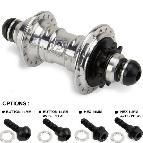 MOYEU ARRIERE BMX PROFILE MINI CHROME AXE FEMELLE