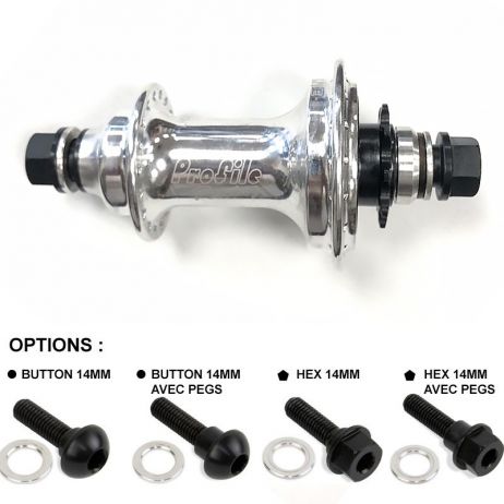 MOYEU ARRIERE BMX FEMELLE PROFILE ELITE CHROME