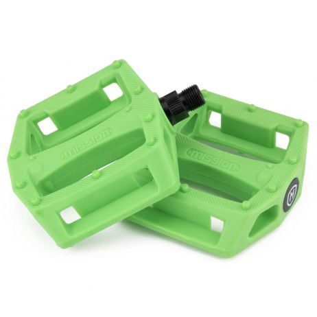 PEDALES MISSION BMX IMPULSE PLASTIQUE KELLY GREEN
