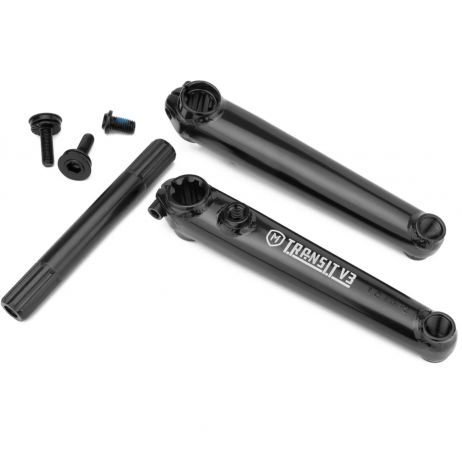 BMX CRANK MISSION TRANSIT V3 8 SPLINES BLACK