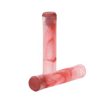 BMX GRIPS FIEND FLANGELESS TEAM CLEAR RED MARBLE