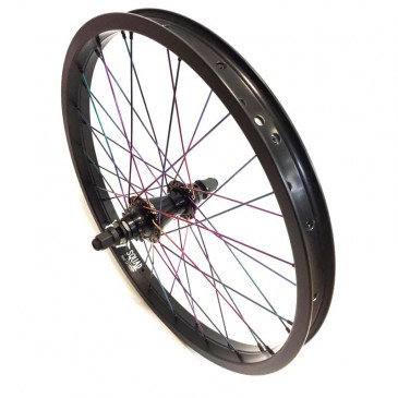 ROUE ARRIERE BMX CUSTOM UNITED x RANT RAYONS OIL SLICK