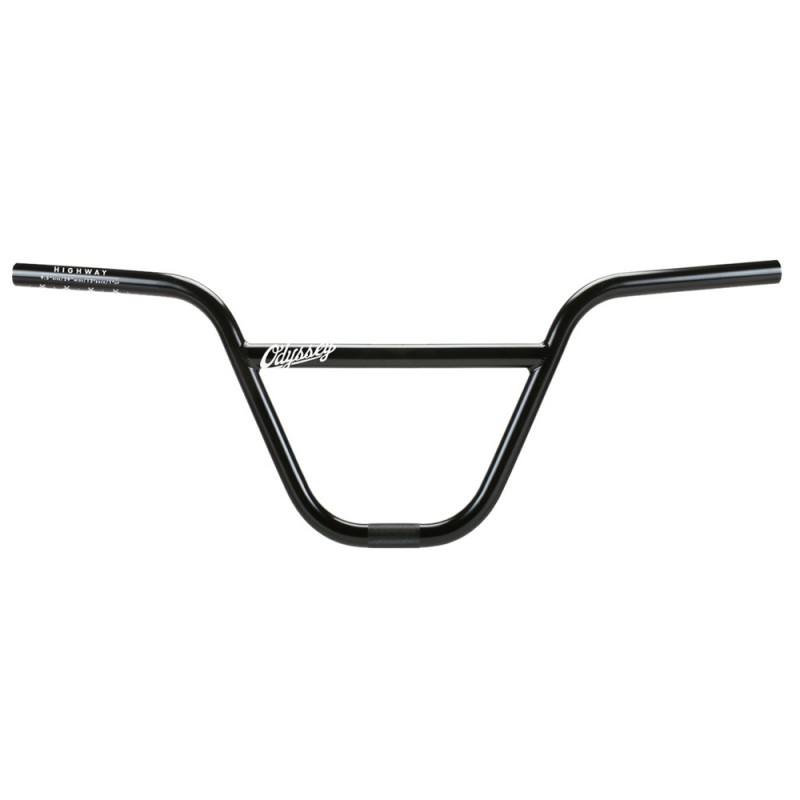 Guidon BMX 15 1 (25,4 mm) Noir mat TÜV - 3 trous Chrome TÜV H55-4101B  highway hawk